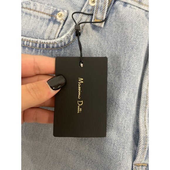 Massimo Dutti Womens Jeans EU 40 US 8 Straight Leg Blue Rigid Denim 5051/852 NWT - Picture 3 of 15